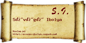Sóvágó Ibolya névjegykártya