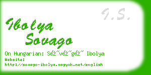 ibolya sovago business card